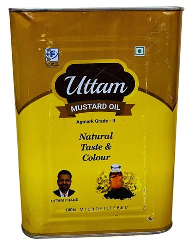 5 Liter Uttam Mustard Oil Tin